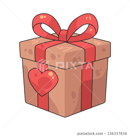 Illustration of Gift Box Illustration of Gift Box 136337638