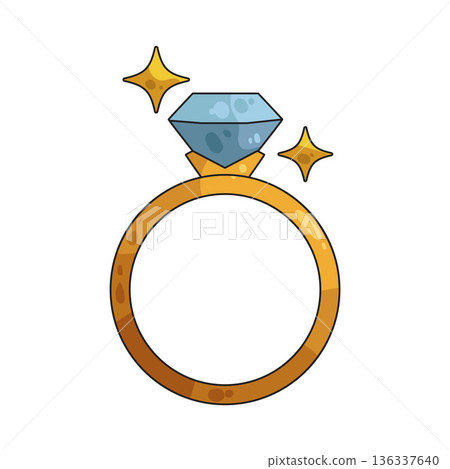 Illustration of Diamond Ring 136337640