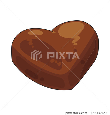 Illustration of chocolate heart Illustration of chocolate heart 136337645