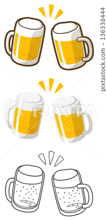 A toast with draft beer 136338444