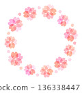 Cute Sakura Flower Wreath 136338447