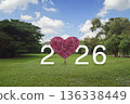 Happy New Year and Valentines Day 2026 Concept 136338449