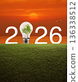 Happy new year 2026 ecological cover concept 136338512