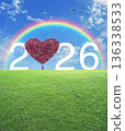 Happy new year and Valentines day 2026 cover concept 136338533
