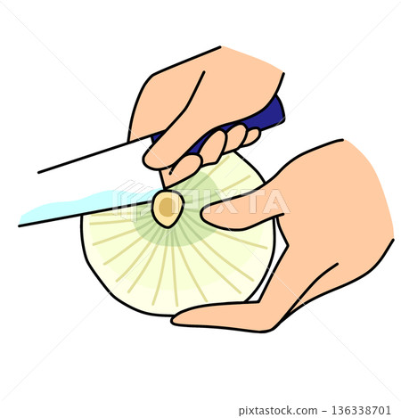 洋蔥去蒂示意圖 | 烹飪及烹飪過程 136338701