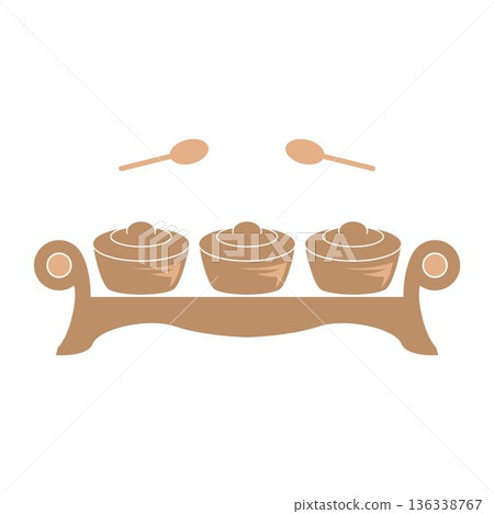 Gamelan traditional Indonesian percussion instrument icon 136338767