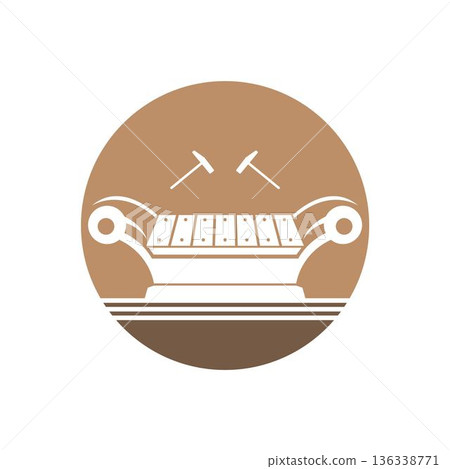 Gamelan traditional Indonesian percussion instrument icon 136338771