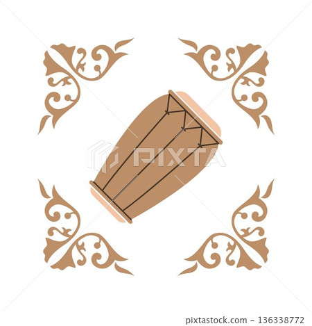 Gamelan traditional Indonesian percussion instrument icon 136338772