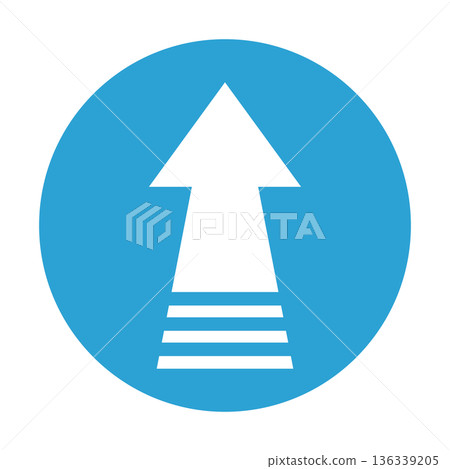 Up arrow button blue Up arrow button blue 136339205
