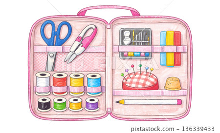 小學縫紉工具包收納工藝袋插圖 136339433