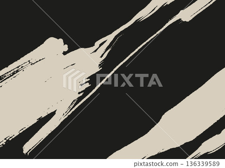 Japanese White Ink Brush Stroke Vector Banner 136339589