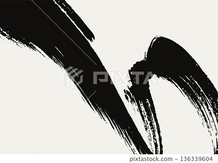 Japanese Ink Brush Stroke Vector Banner 136339604