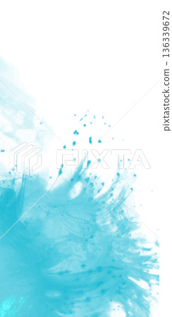 Vector Turquoise Watercolor Paint Splash Banner 136339672