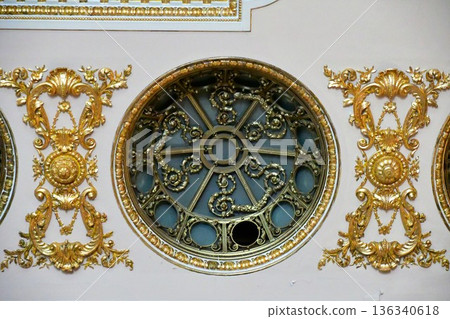 Romania, Bucharest, Palace of the Parliament, Alexandru Ioan Cuza Hall, wall, founder of the Principality of Romania 136340618