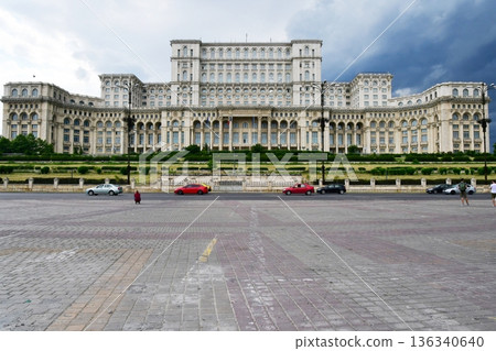 Romania, Bucharest, Palace of the Parliament, view from Constitution Square Romania, Bucharest, Palace of the Parliament, view from Constitution Square 136340640
