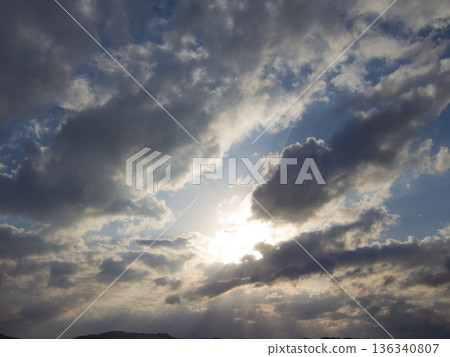 天空照片日落對比 136340807