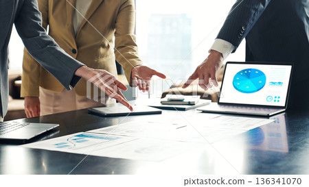 Group of business people meeting in office 136341070
