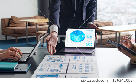 Group of business people meeting in office Group of business people meeting in office 136341095