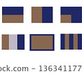 A set of luxurious blue and brown background materials 136341177