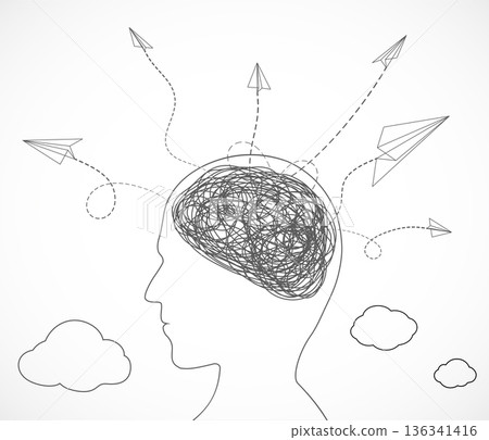 Minimal line art. Vector illustration. 136341416