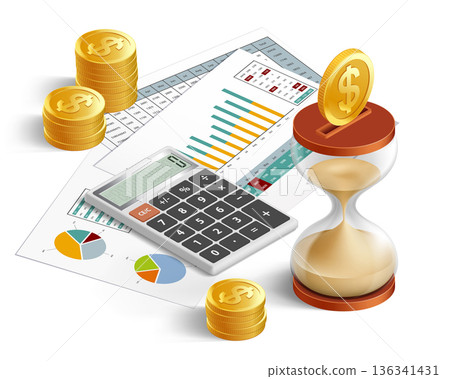 Household budget. Home finances. Paperwork with analytical data Household budget. Home finances. Paperwork with analytical data 136341431
