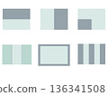 Set of mint green and gray background materials 136341508