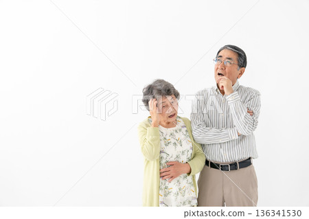 Senior couple troubled Senior couple troubled 136341530