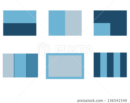 Blue background material set Blue background material set 136341549