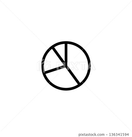 Simple icons for school, study, and classroom (pie chart) 136341594