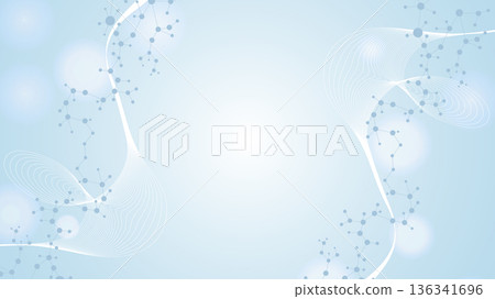 Structure molecule and communication. Dna, atom, neurons. Scientific concept for your design. Connected lines with dots. Medical, technology, chemistry, science background. Vector illustration Structure molecule and communication. Dna, atom, neurons. Scientific concept for your design. Connected lines with dots. Medical, technology, chemistry, science background. Vector illustration 136341696