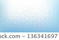 Health care or medical abstract background with hexagons, lines and dots. Scientific innovation banner template concept. Biology and pharmaceutical technology background. Vector illustration. 136341697
