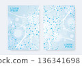 Modern templates for brochure magazine leaflet flyer cover booklet annual report. Modern futuristic hexagonal pattern with particle, molecule structure for medical, technology, chemistry, science. 136341698