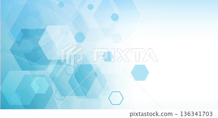 Health care or medical abstract background with hexagons, lines and dots. Scientific innovation banner template concept. Biology and pharmaceutical technology background. illustration. Health care or medical abstract background with hexagons, lines and dots. Scientific innovation banner template concept. Biology and pharmaceutical technology background. illustration. 136341703