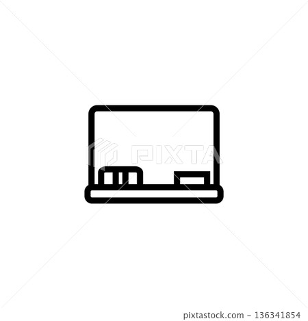Simple icon of school, study, classroom (blackboard) 136341854