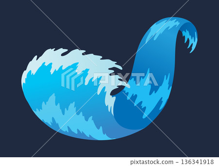 Water splashe. Fluid flow. Icon element for advertising water delivery. Blue water. Vector illustration Water splashe. Fluid flow. Icon element for advertising water delivery. Blue water. Vector illustration 136341918