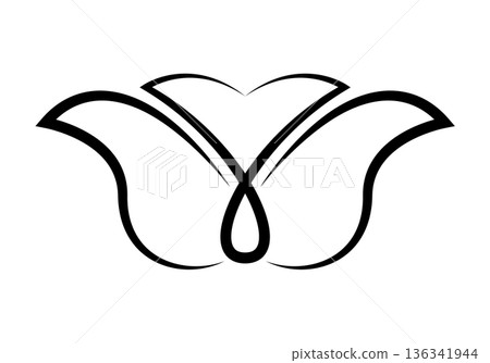 Flourish calligraphic design element. Page decoration symbol to embellish your layout. Linear of vintage swirl Flourish calligraphic design element. Page decoration symbol to embellish your layout. Linear of vintage swirl 136341944