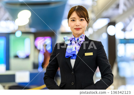 機場工作人員熱情友善的表情 ■攝影合作:關西國際機場(KIX) 機場工作人員熱情友善的表情 ■攝影合作:關西國際機場(KIX) 136342123
