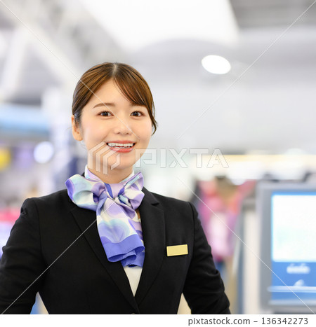 Smiling airport ground staff ■Photography cooperation: Kansai International Airport (KIX) 136342273