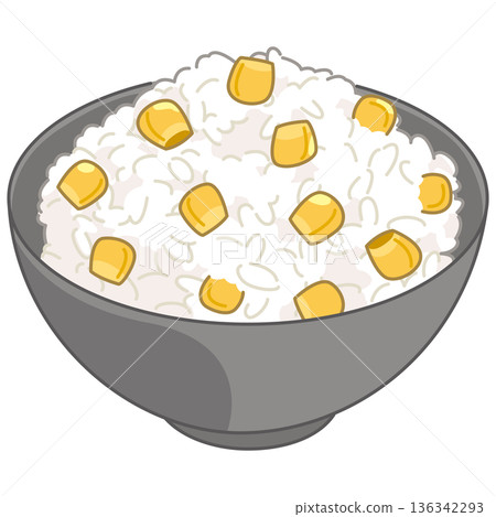 Illustration of corn rice Illustration of corn rice 136342293