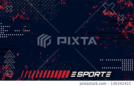 Dynamic grunge sporty background, brush strokes 136342423