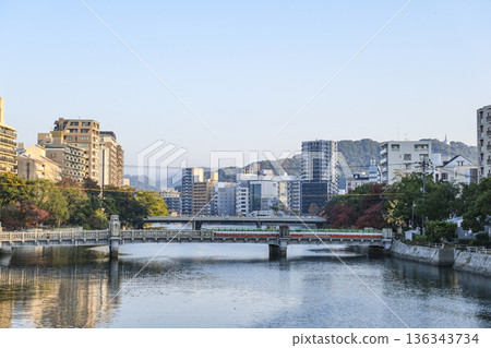 View of Hiroshima city from Inari Bridge 136343734