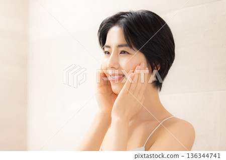 Young women's skin care 136344741