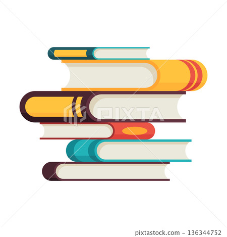Vector books icon. Learning or education concept. Hand drawn educational symbol for book lovers. Reading, learn and receive education through books. Read more books Vector books icon. Learning or education concept. Hand drawn educational symbol for book lovers. Reading, learn and receive education through books. Read more books 136344752