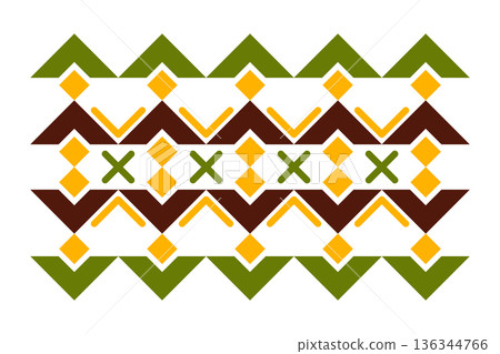 Ethnic pattern. Geometric and aztec decor element. Trendy backgrounds and logotype. Vector. Isolated Ethnic pattern. Geometric and aztec decor element. Trendy backgrounds and logotype. Vector. Isolated 136344766