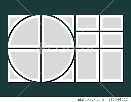 Template collage of ten frames, images, photo Template collage of ten frames, images, photo 136344962