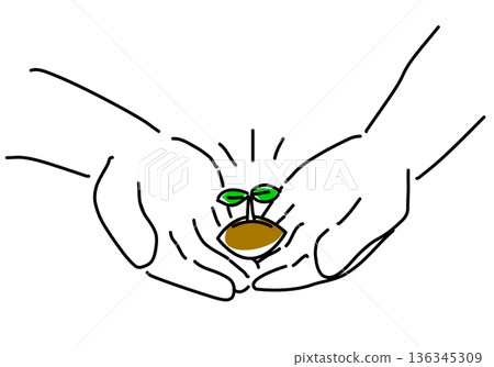 投資成長與心理健康形象,手牽種子 投資成長與心理健康形象,手牽種子 136345309