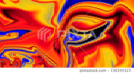 Colorful orange yellow and blue abstract fluid swirl background Colorful orange yellow and blue abstract fluid swirl background 136345323