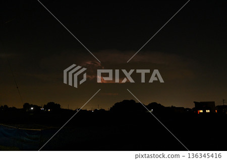 Lightning shining in the darkness, night, thunderclouds Lightning shining in the darkness, night, thunderclouds 136345416