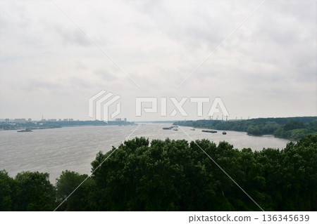 羅馬尼亞，朱爾久，多瑙河大橋，多瑙河，保加利亞-羅馬尼亞邊境 136345639