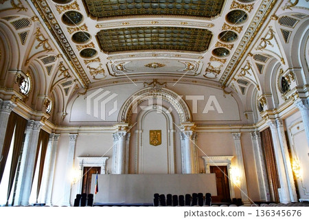 Alexandru Ioan Cuza Hall, founder of the Principality of Romania, Palace of the Parliament, Bucharest, Romania Alexandru Ioan Cuza Hall, founder of the Principality of Romania, Palace of the Parliament, Bucharest, Romania 136345676